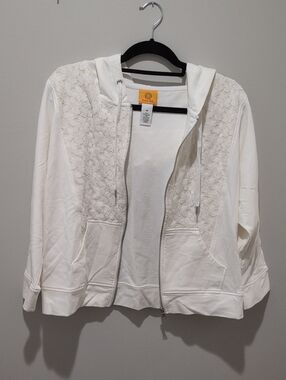 Ruby Road Cream Zip-Up Jacket